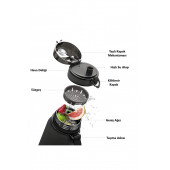 SHOP-SET 350ML Tritan Motivasyonlu Su Matarası Çift Renk Softtouch (YEŞİL - PEMBE) - 2