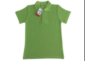Polo Yaka Tişört Alm Kısa Kol 6-16 Yaş Çocuk Fıstık Yeşili Okul Tişört/t-shirt - 1