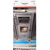 Rekor lima Mat siyah ateş tuğlalı kuzine camlı döküm soba fırınlı soba odun kömür sobası - 2