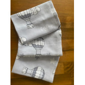 NihalFidan Store Muslin Kumaş %100 Pamuk Bebek Ağız Mendili Balon 3 Adet (30x30 Cm) - 1