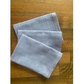 NihalFidan Store Muslin Kumaş %100 Pamuk Bebek Ağız Mendili Gri 3 Adet (30x30 Cm) - 1