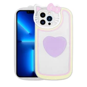 Vendas iPhone 13 Pro Max Kedi Serisi Pop Soketli Kedi Figürlü Şirin Sevimli Tasarım Kılıf - 4