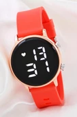 Kadın Kırmızı Renk Silikon Kordon Rose Dijital Led Kol Saati ST-304170 thumbnail 1