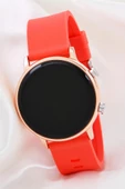 Kadın Kırmızı Renk Silikon Kordon Rose Dijital Led Kol Saati ST-304170 thumbnail 4