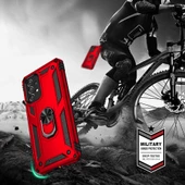 Galaxy A73 Kılıf Zore Vega Yüzüklü Standlı Zırh Kılıf thumbnail 10