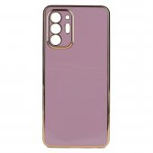 KNY Samsung Galaxy Note 20 Ultra Kılıf Parlak Kenarlı Laser Bark Silikon Pembe - 1