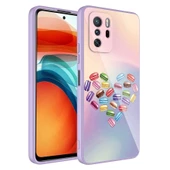 Vendas Xiaomi Redmi Note 10 Pro Edo Serisi Kamera Korumalı Tarz Desenli Parlak Renkli Lansman Silikon Kılıf - 3