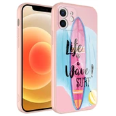 Vendas iPhone 12 Edo Serisi Kamera Korumalı Tarz Desenli Parlak Renkli Lansman Silikon Kılıf - 11