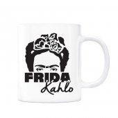 Frida Kahlo Kupa Bardak Siyah Beyaz Tasarım - 1