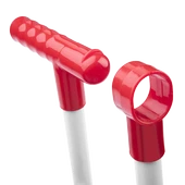 Omnisoft FLR F077 Mega Hazneli Süpürgeli Faraş Takımı Kırmızı - 2