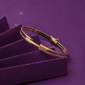 Kaburgalı 14 Ayar Altın Kelepçe Bilezik thumbnail 4