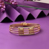3 Sıra Kollu Altın Kaburga Bilezik thumbnail 6