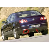VW Passat B6 2006-2011 Arka Tampon Spoyleri Çift Eksoz Tip 3C5807521K - 1