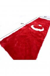 Peluş Türk Bayrağı Torpido Halısı 160 X 40 - 1