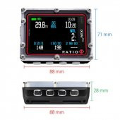 RATIO Dalış Bilgisayarı IX3M Tech+ Pro Edition, Siyah - 2