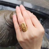 22 Ayar İkili Çeyrek Reşat Altın Yüzük thumbnail 1