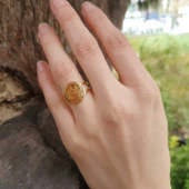 22 Ayar Çeyrek Reşat Altın Yüzük thumbnail 2