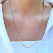 14k Altın Minimal Ataç Zincir Kolye thumbnail 1