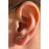 14 Ayar Altın İsimli Çift Küpe thumbnail 4