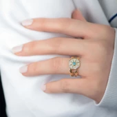 14k Altın Taşlı Elegance Yüzük thumbnail 1