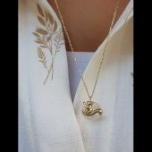 14k Altın Sincap Figürlü Kolye thumbnail 2