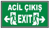 5 Adet Fosforlu Acil Çıkış - Exit Levhası  - Fotolümenli - 1