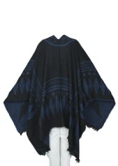 Lacivert Renk Baklava Desen Panço - 2