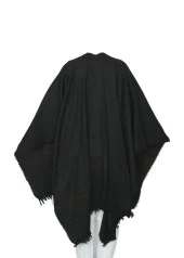 Koyu Kahve Renk Üçgen Desen Panço - 8