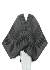 Gri Renk Baklava Desen Panço - 4