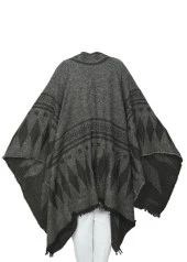 Koyu Gri Renk Baklava Desen Panço - 9