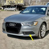 Audi A6 2012-2014 Ön Tampon Sol Sis Farı Kapağı Krom Çıtalı 4G0807681F - 1