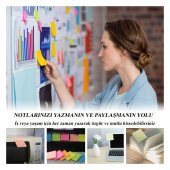 Yapışkanlı Postit 5 Renk 75x75 mm 1 Paket Artlantis Yapışkanlı Not Kağıdı 5 li 1 Paket - 2