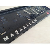 PLAKALIK PLASTİK MAŞAALLAH 2ADET FİYATI (METALİK YAZI) SPORT PLAKA ALTLIĞI - 1