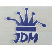 JDM KRAL TACI STİCKER KOYU MAVİ 16x14,5cm - King STİCKER, JDM KRAL TACI ETİKETİ, JDM TAÇ ÇIKARTMASI - 1