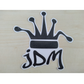 JDM KRAL TACI STİCKER SİYAH 13,5x13,5cm - King STİCKER, JDM KRAL TACI ETİKETİ, JDM TAÇ ÇIKARTMASI thumbnail 1