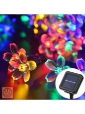 Solar 50 Ledli Çiçekli RGB Bahçe Aydınlatma Dekorasyon Güneş Enerjili - 1