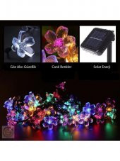 Solar 50 Ledli Çiçekli RGB Bahçe Aydınlatma Dekorasyon Güneş Enerjili - 3