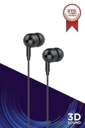 Torima H10 Mikrofonlu Stereo Kulakiçi Kablolu Kulaklık Siyah thumbnail 1