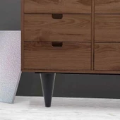 Mobilya Baza Koltuk Yükseltici Orta Konik Kanepe Destek Ayağı Ayakları Siyah 15 Cm 4 Adet thumbnail 3