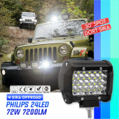 NKT GROUP 24 Led 72 W Yayıcı Delici Off Road Farı Lamba Çalışma Lambası Sis Lambası Beyaz - 1