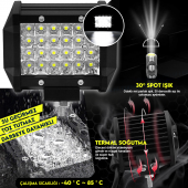 NKT GROUP 24 Led 72 W Yayıcı Delici Off Road Farı Lamba Çalışma Lambası Sis Lambası Beyaz - 2