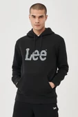 Lee L212021001 Siyah Erkek Kapüşonlu Sweatshirt - 1
