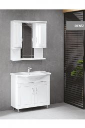 Turkuaz Yeni Klasik Etajerli Lavabo 80-48cm - Deniz 80 Alt Modül - 3