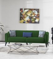 İpek Mobilya Moon 3lü Koltuk ( Koyu Yeşil ) - 1