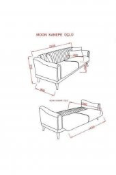 İpek Mobilya Moon 3lü Koltuk ( Koyu Yeşil ) - 4