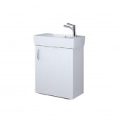 Turkuaz City Lavabo 25x50cm (SAĞ) ve Minica Banyo Dolabı-BEYAZ - 1