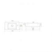 Turkuaz City Lavabo 25x50cm (SAĞ) ve Minica Banyo Dolabı-BEYAZ - 3