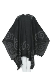 Siyah Renk Sarmaşık Model Panço - 2