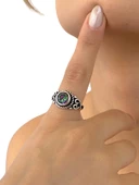 925 Ayar Mistik Topaz Otantik Üst Kalite Gümüş Yüzük thumbnail 1