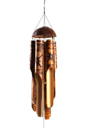 Feng Shui Coconat Bambu Rüzgar Çanı 45 cm Orta Boy thumbnail 5